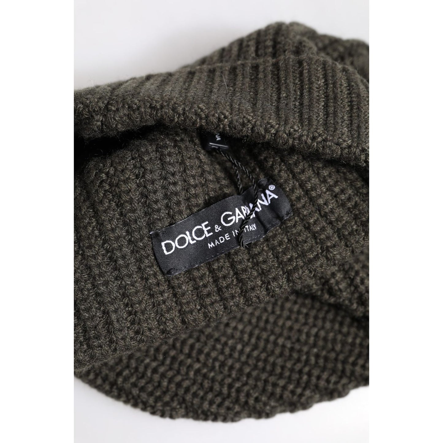 Dolce & Gabbana Dark Gray Cashmere Knit Winter Beanie Hat