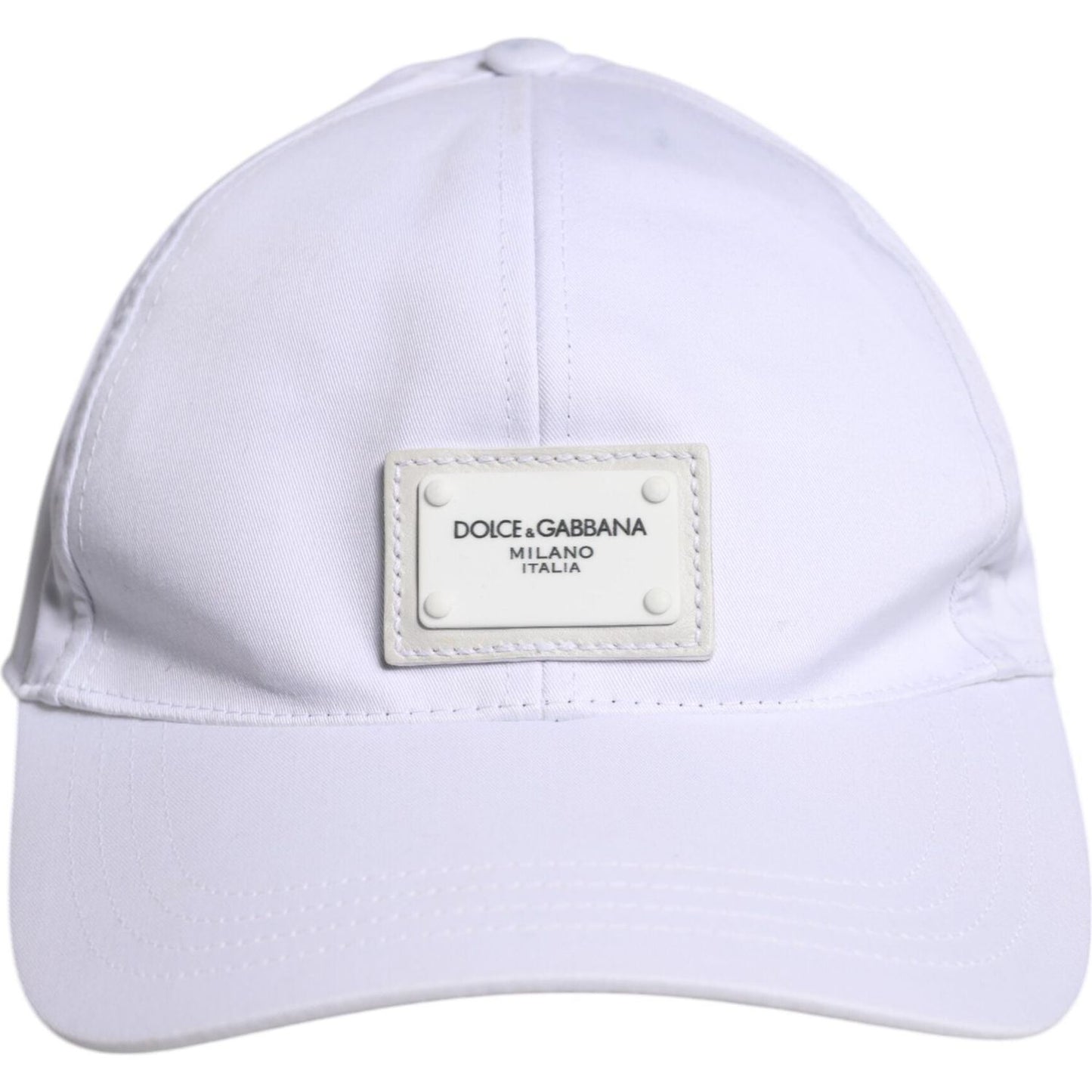 Dolce & Gabbana White DG Logo Plaque 6 Panels Baseball Cap Dolce & Gabbana Lavender