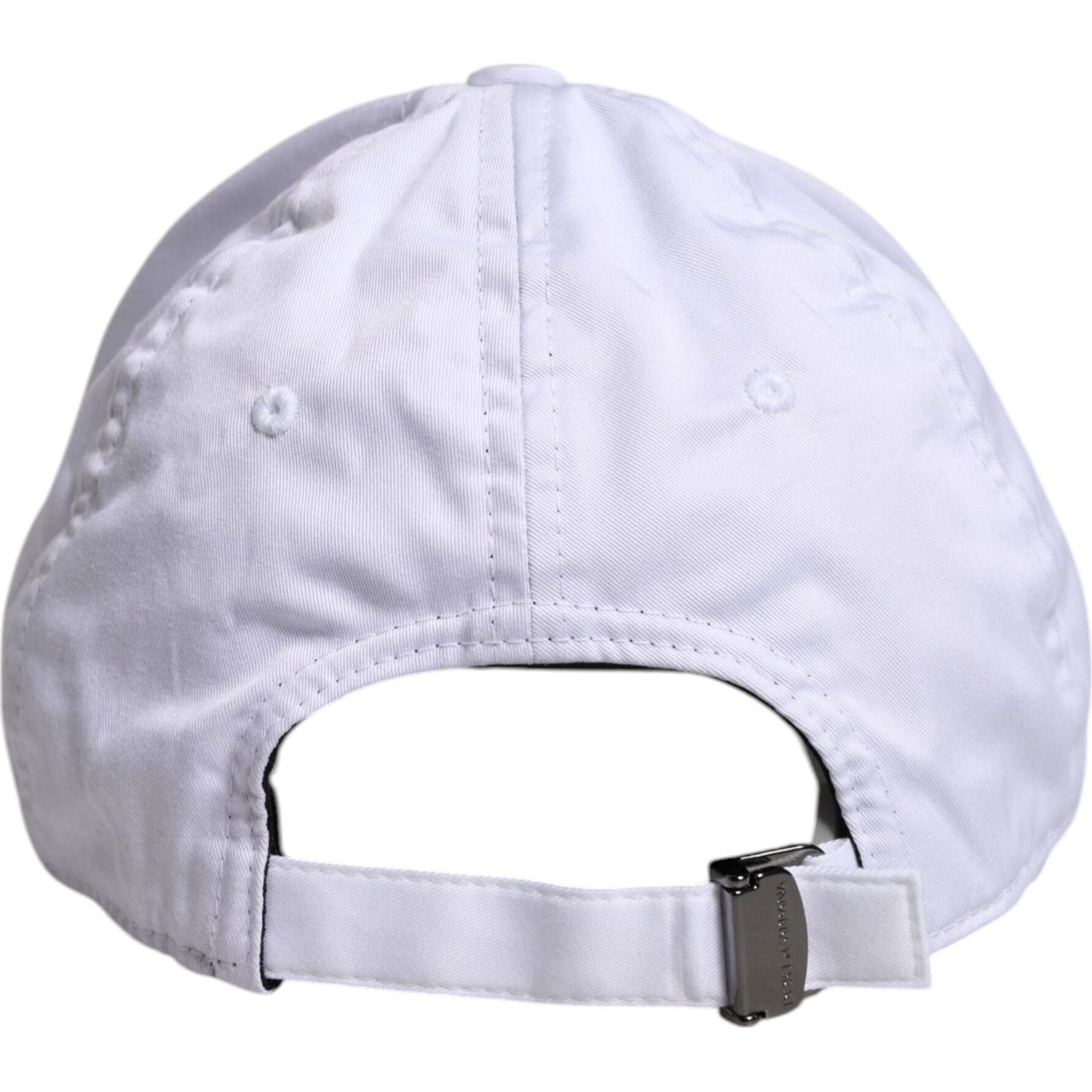 Dolce & Gabbana White DG Logo Plaque 6 Panels Baseball Cap Dolce & Gabbana Light Gray
