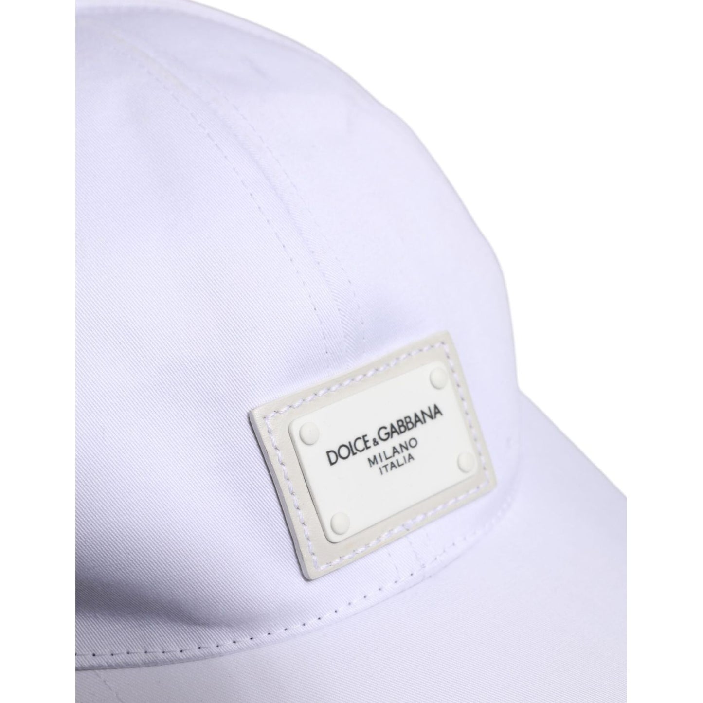 Dolce & Gabbana White DG Logo Plaque 6 Panels Baseball Cap Dolce & Gabbana Lavender