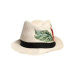 Dolce & Gabbana Beige Floral Print Straw Wide Brim Fedora Hat HAT9694-57