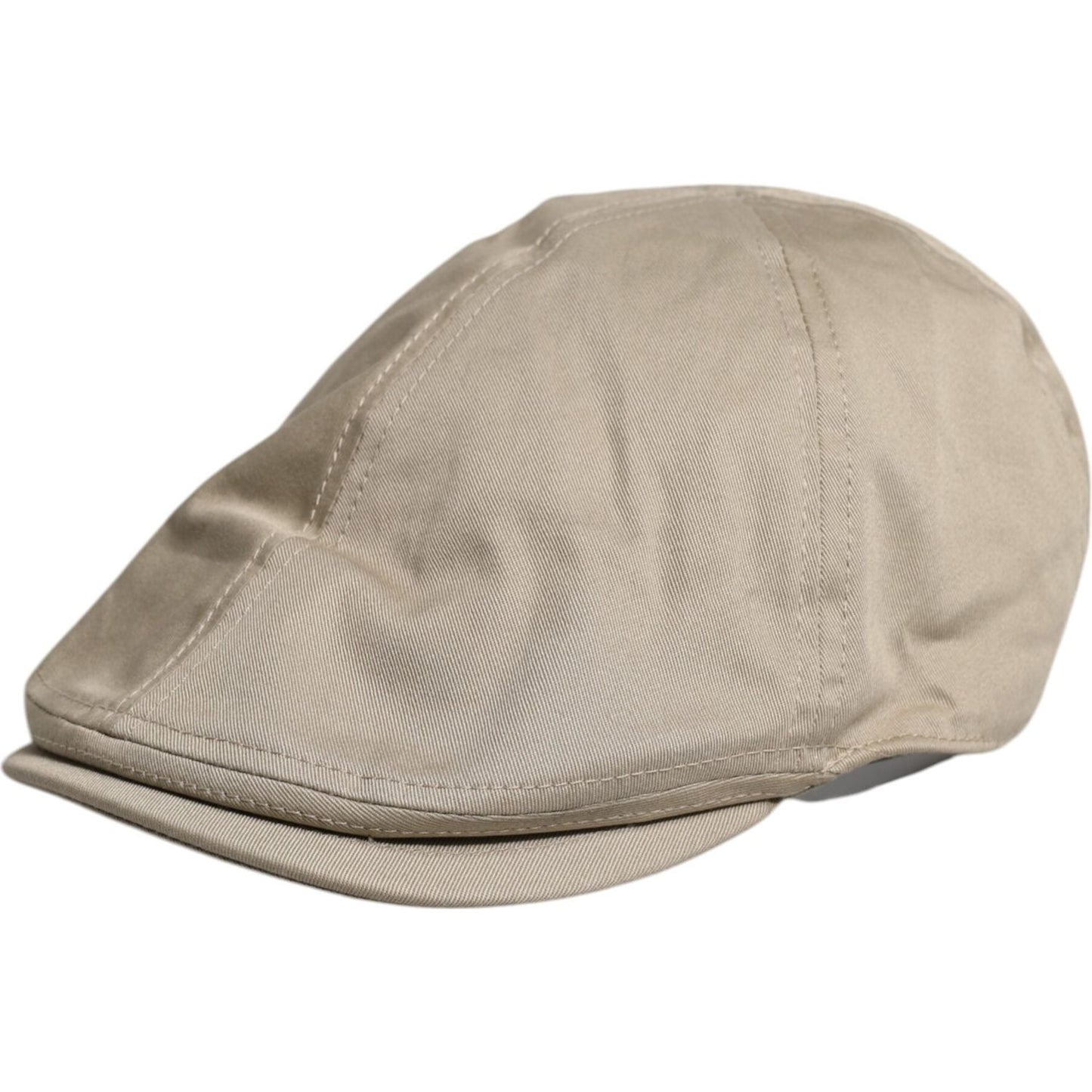 Dolce & Gabbana Beige Cotton Newsboy Capello Cabbie Hat Dolce & Gabbana Dark Gray