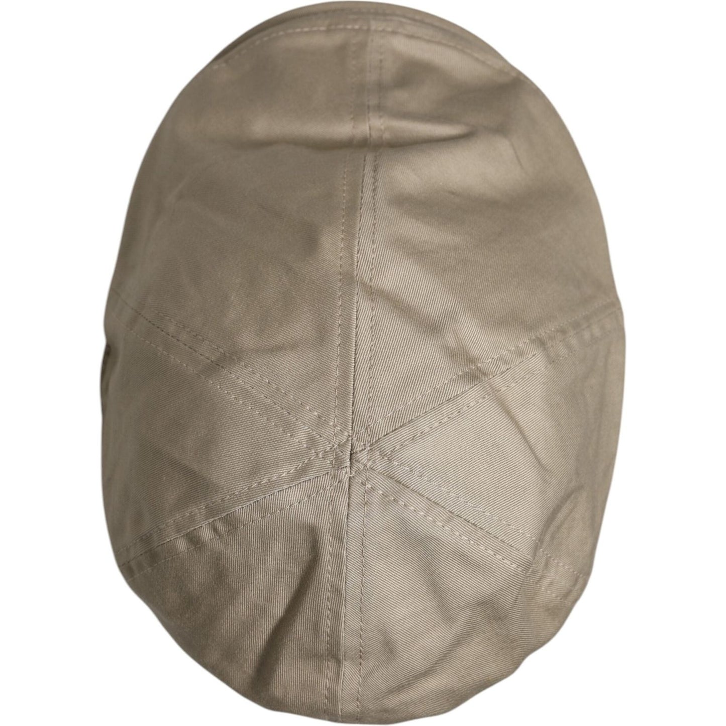Dolce & Gabbana Beige Cotton Newsboy Capello Cabbie Hat Dolce & Gabbana Slate Gray