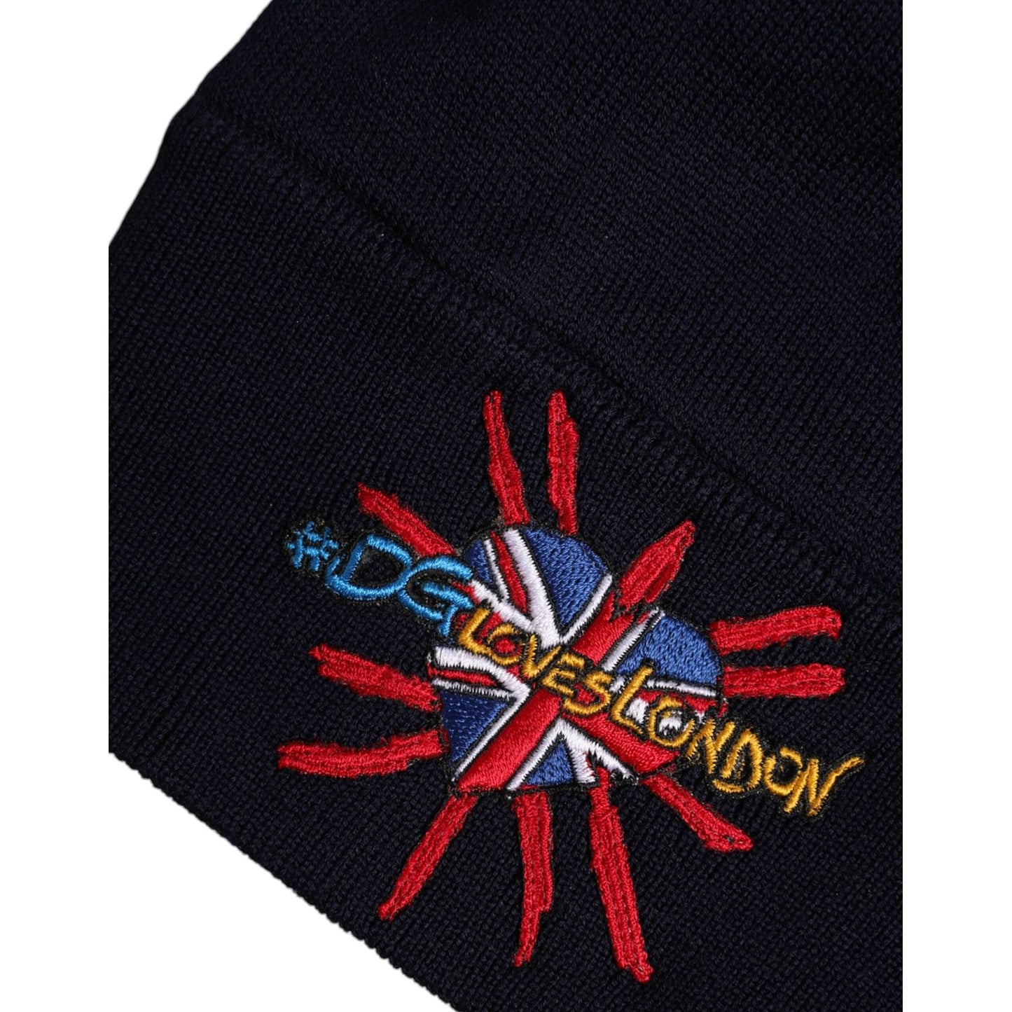 Dolce & Gabbana Black Wool #DGLovesLondon Winter Beanie Hat Dolce & Gabbana Black