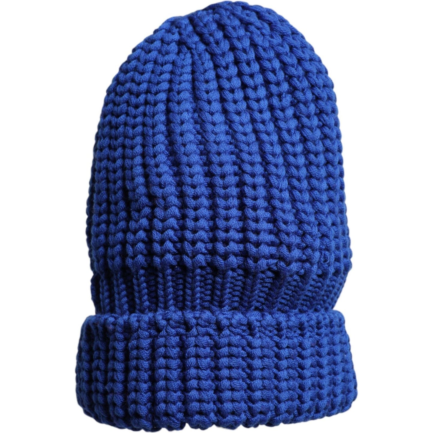 Dolce & Gabbana Blue Wool Knitted Winter Beanie Hat Dolce & Gabbana Midnight Blue
