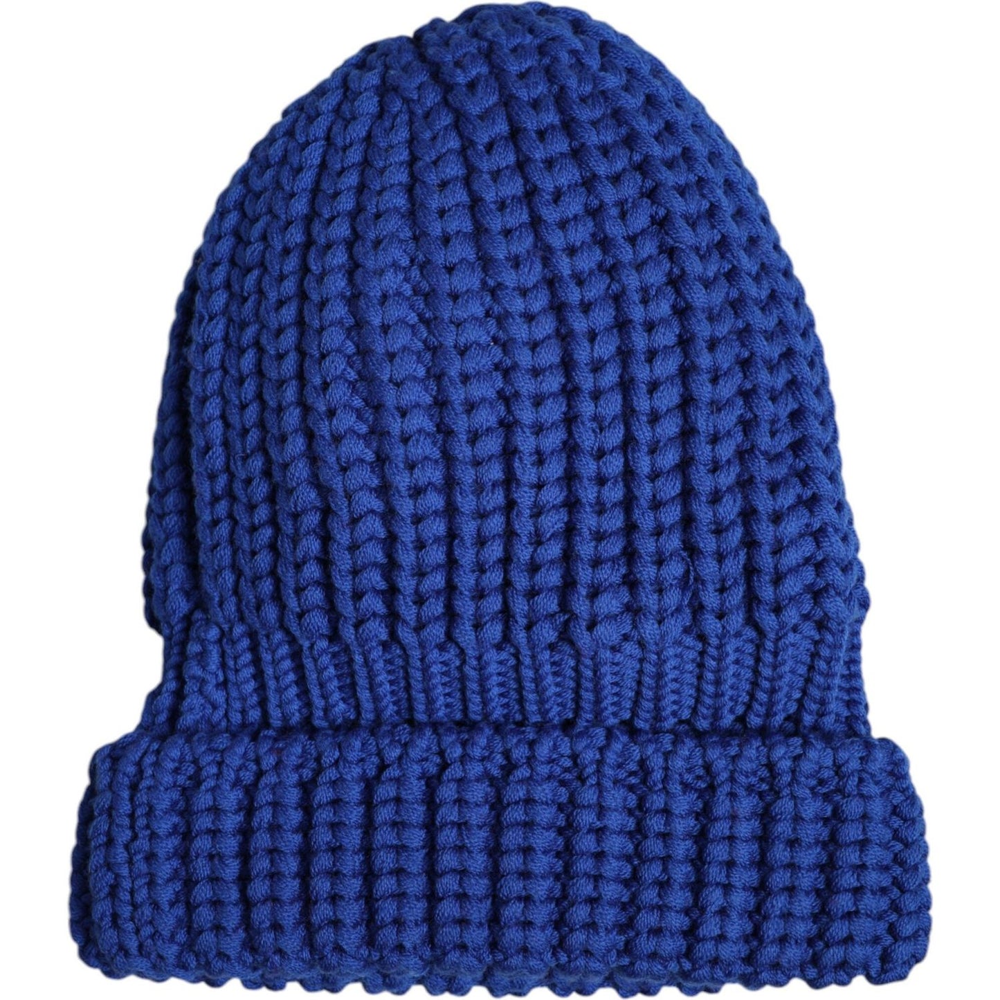 Dolce & Gabbana Blue Wool Knitted Winter Beanie Hat Dolce & Gabbana Midnight Blue