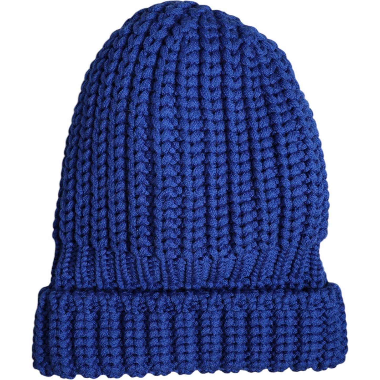 Dolce & Gabbana Blue Wool Knitted Winter Beanie Hat Dolce & Gabbana Midnight Blue