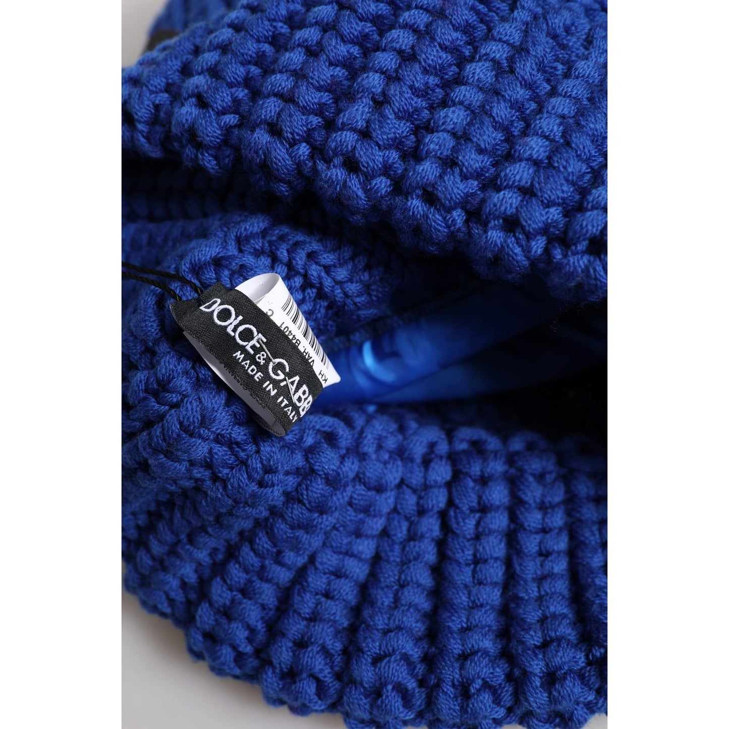 Dolce & Gabbana Blue Wool Knitted Winter Beanie Hat Dolce & Gabbana Midnight Blue
