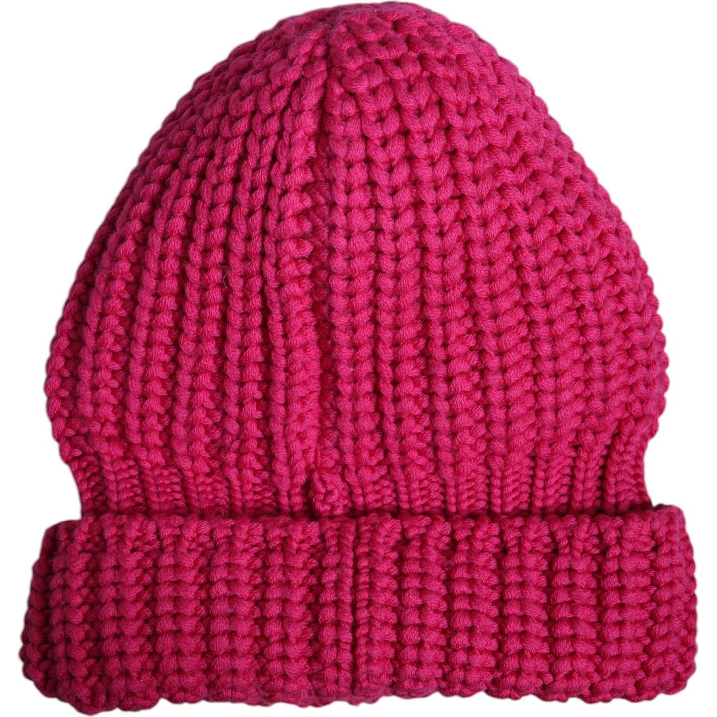 Dolce & Gabbana Pink Solid Wool Knitted Winter Beanie Hat Dolce & Gabbana Brown