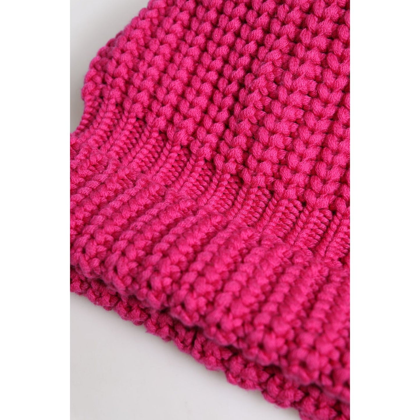 Dolce & Gabbana Pink Solid Wool Knitted Winter Beanie Hat Dolce & Gabbana Maroon