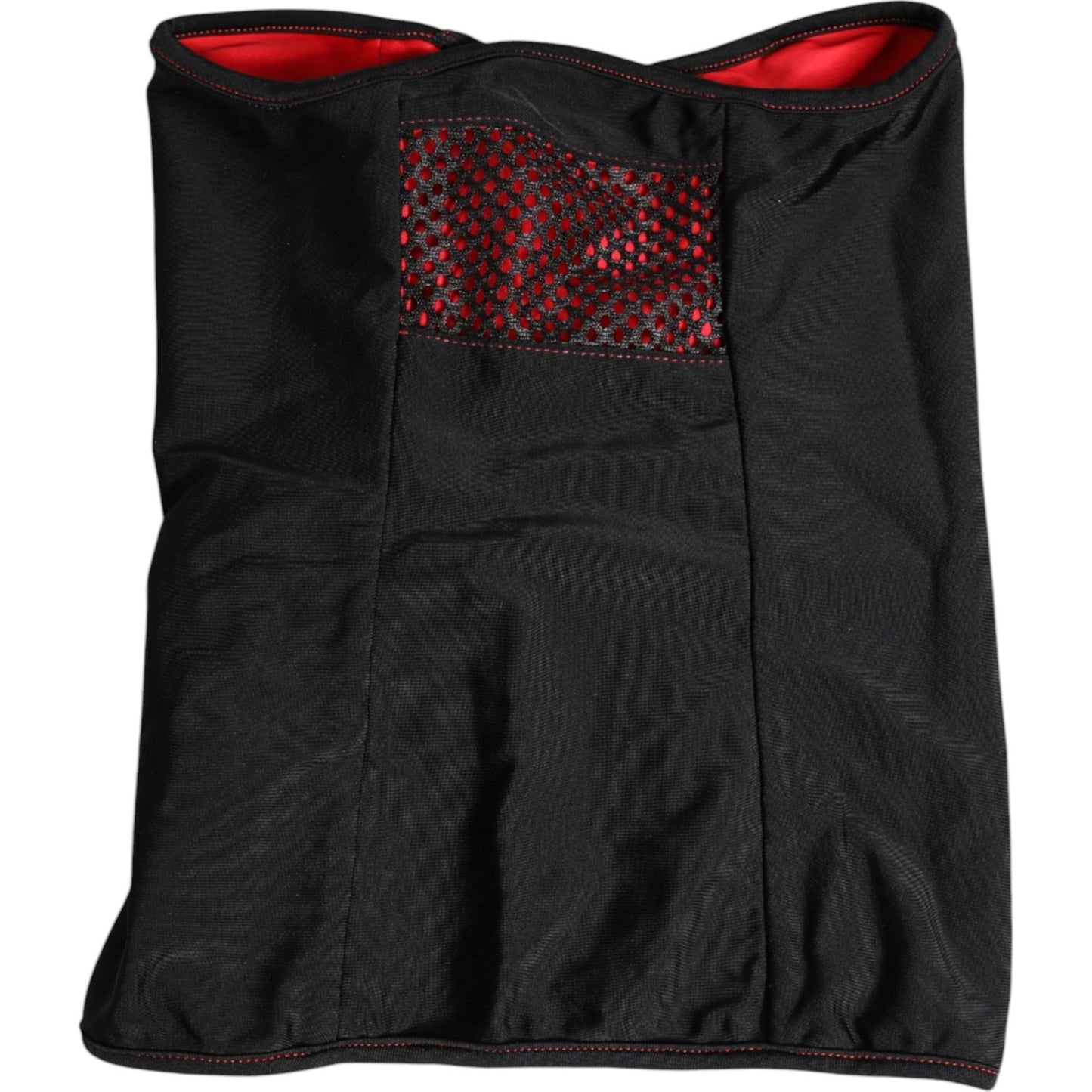 Dolce & Gabbana Black Nylon Knitted Neck Warmer Balaclava Scarf Dolce & Gabbana Black