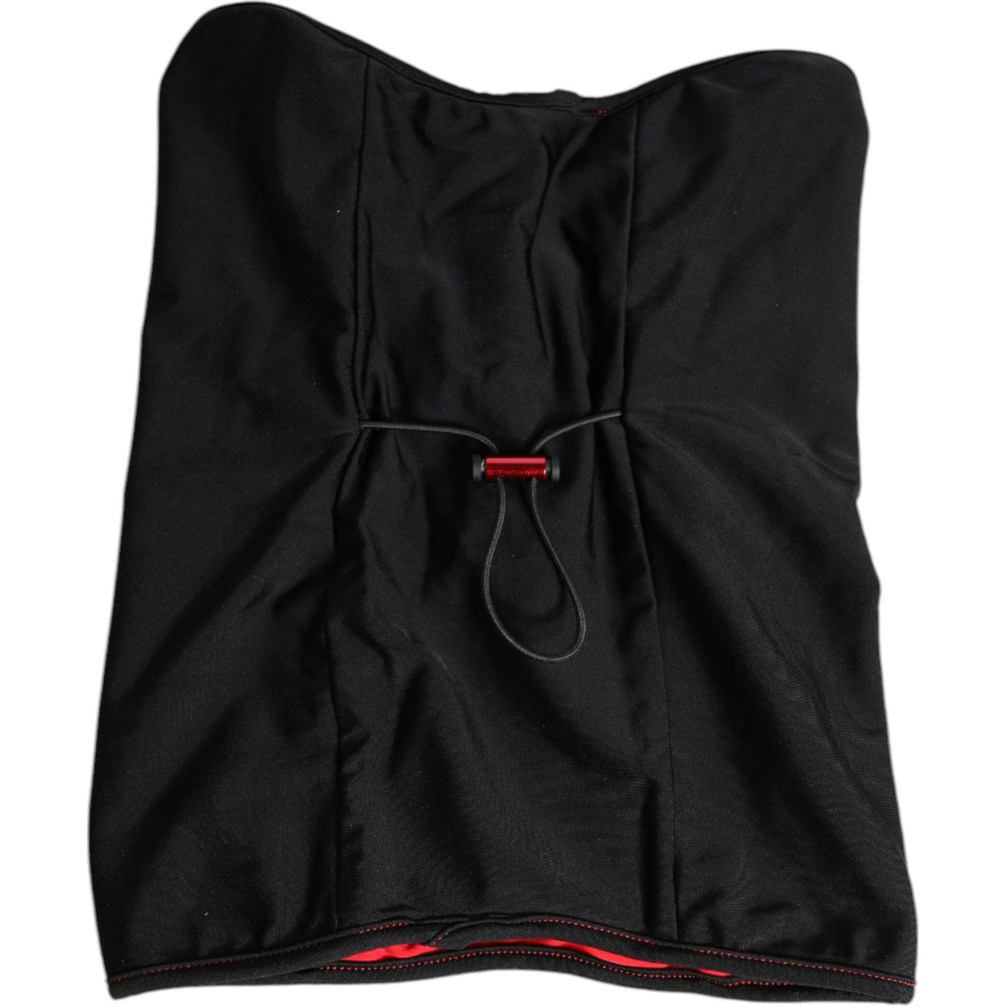 Dolce & Gabbana Black Nylon Knitted Neck Warmer Balaclava Scarf Dolce & Gabbana Black