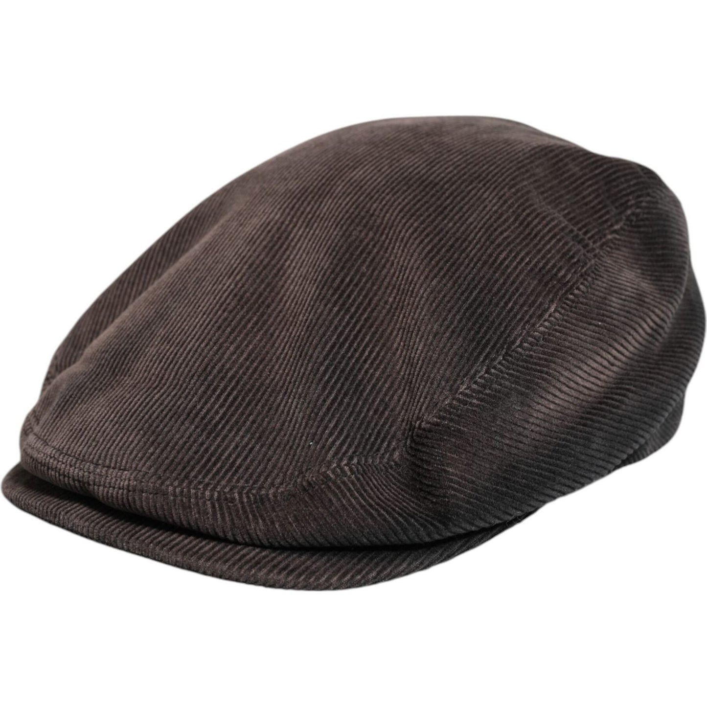 Dolce & Gabbana Brown Cotton Newsboy Capello Cabbie Hat Dolce & Gabbana Dark Slate Gray