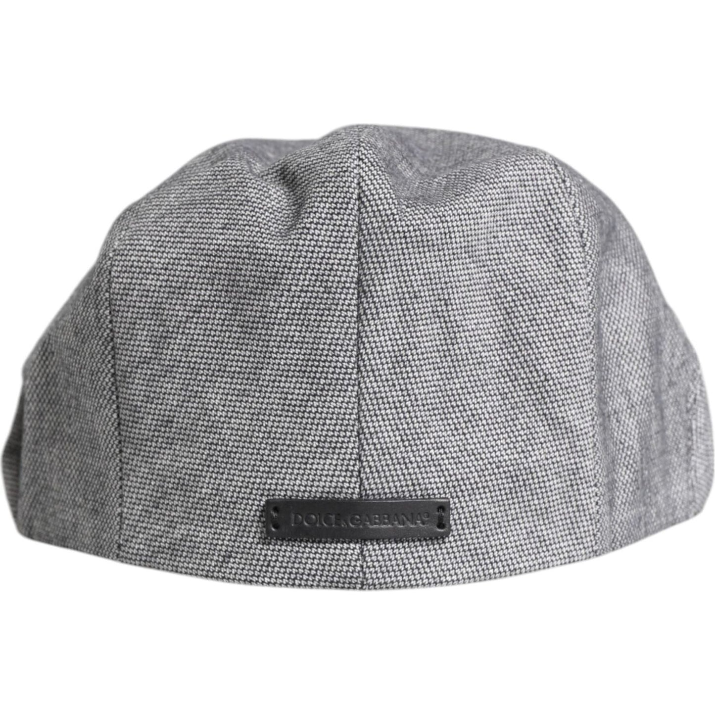 Dolce & Gabbana Gray Cotton Newsboy Capello Cabbie Hat Dolce & Gabbana Light Slate Gray