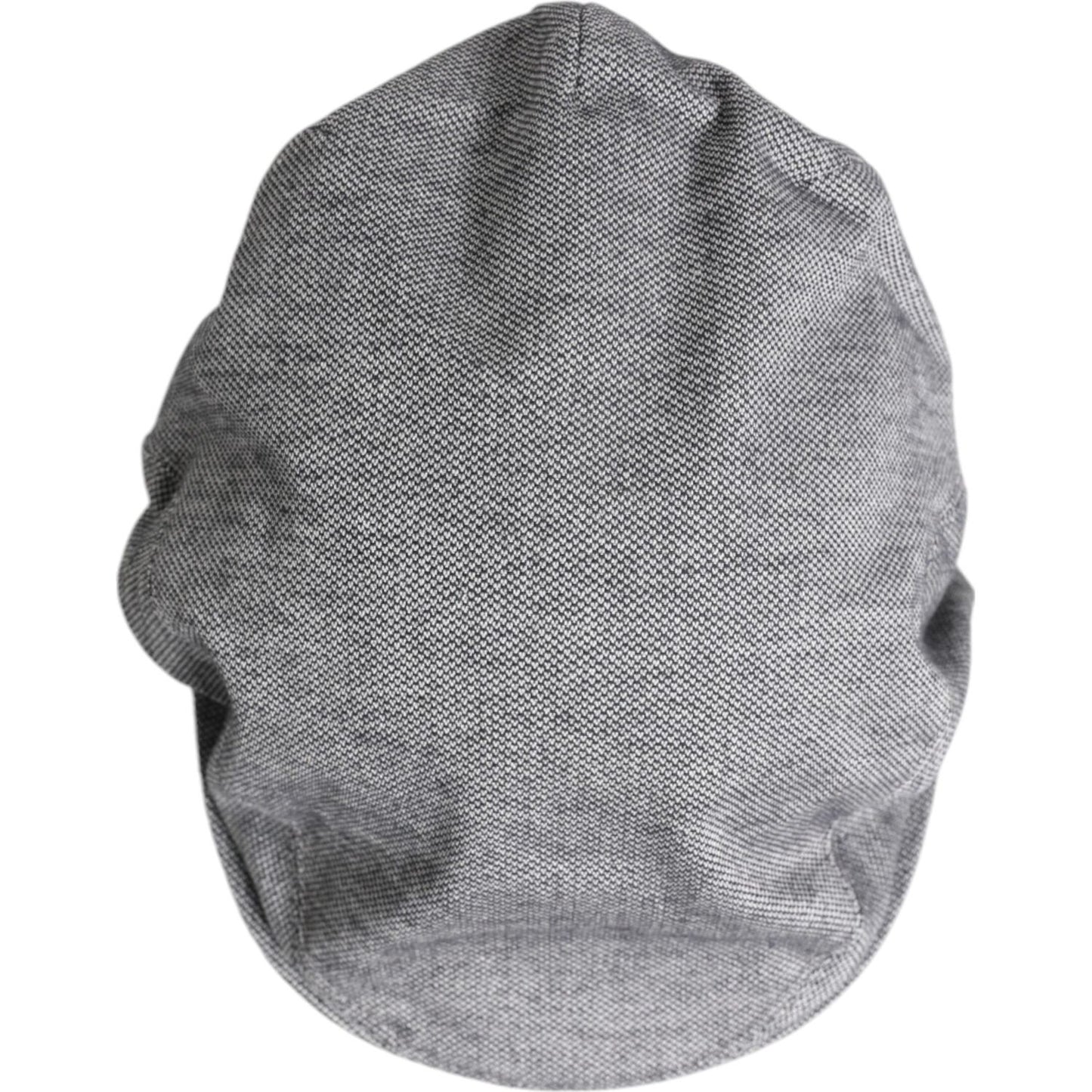 Dolce & Gabbana Gray Cotton Newsboy Capello Cabbie Hat Dolce & Gabbana Light Slate Gray