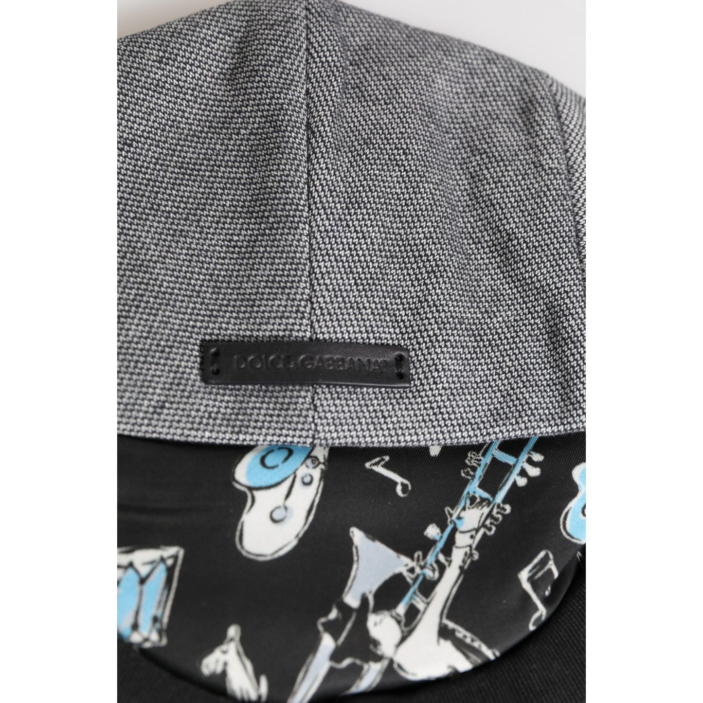 Dolce & Gabbana Gray Cotton Newsboy Capello Cabbie Hat Dolce & Gabbana Dark Slate Gray
