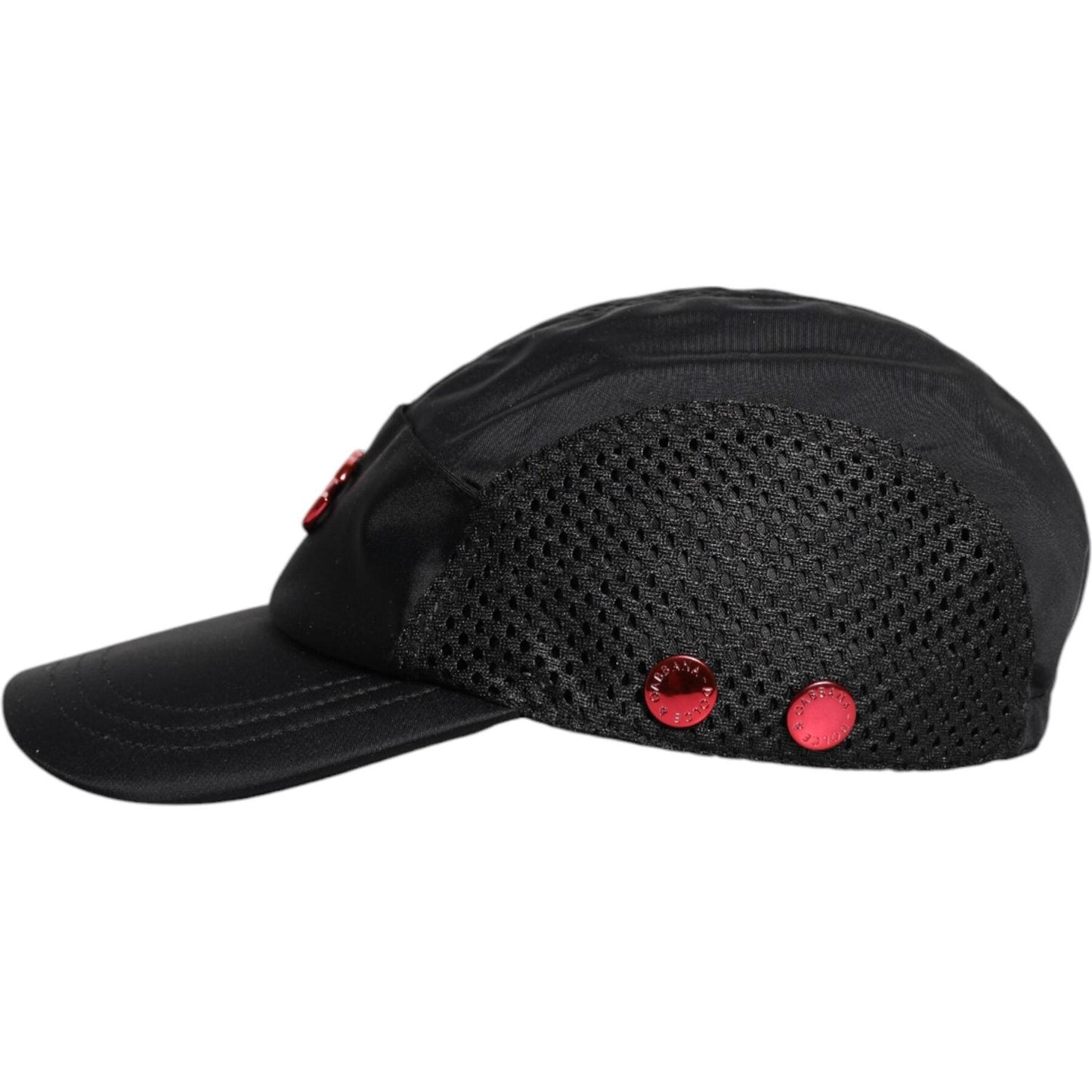 Dolce & Gabbana Black Nylon Logo 6 Panels Baseball Cap Dolce & Gabbana Dark Slate Gray