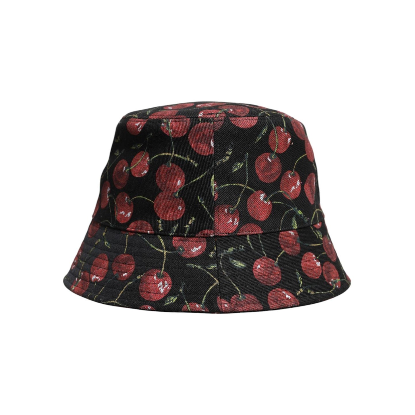 Dolce & Gabbana Black Cotton Printed Wide Brim Bucket Hat HAT9829-59