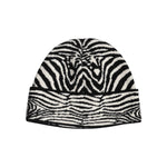 Dolce & Gabbana Black White Zebra Knitted Winter Beanie Hat HAT9830