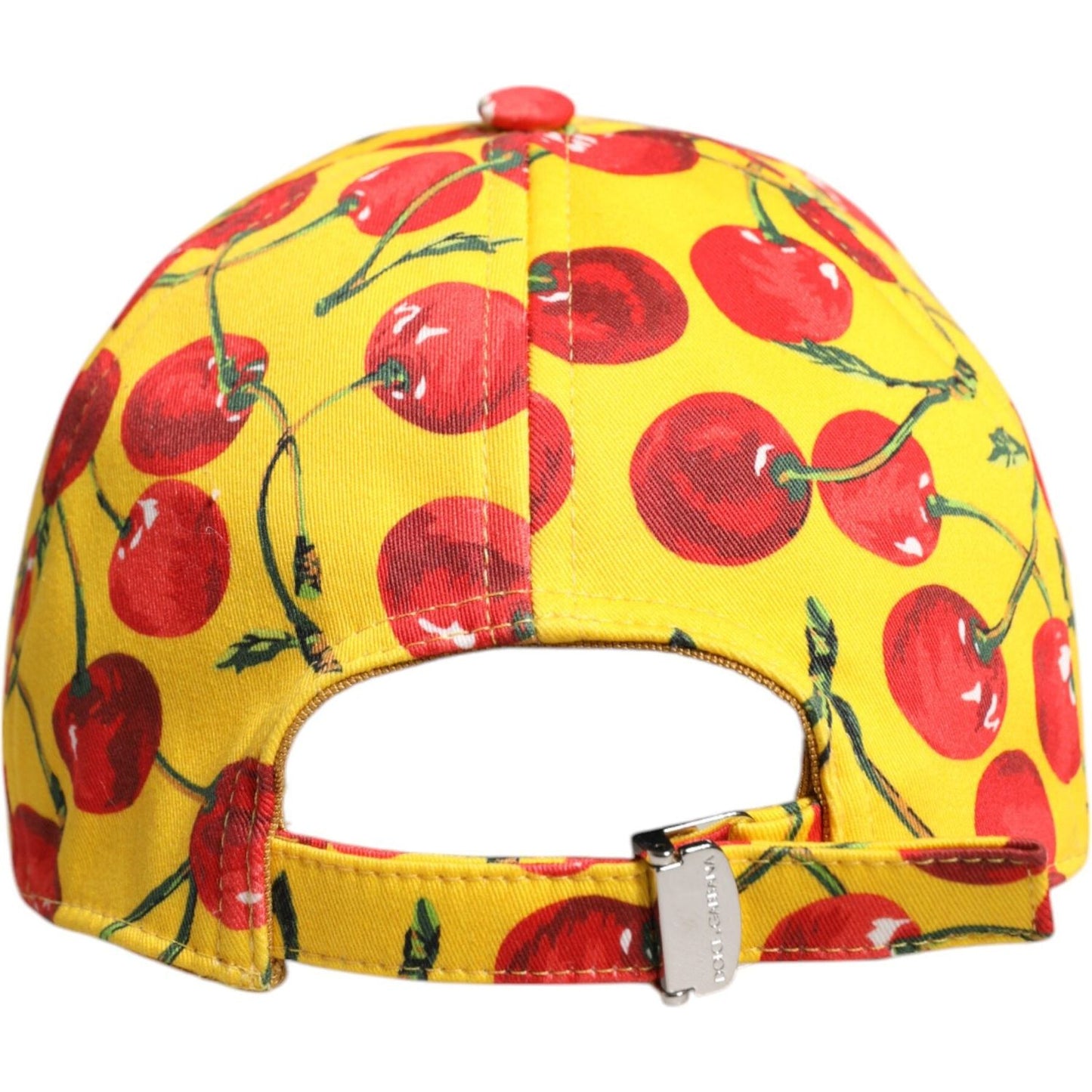 Dolce & Gabbana Yellow Cotton Printed 6 Panels Baseball Cap Dolce & Gabbana Sandy Brown
