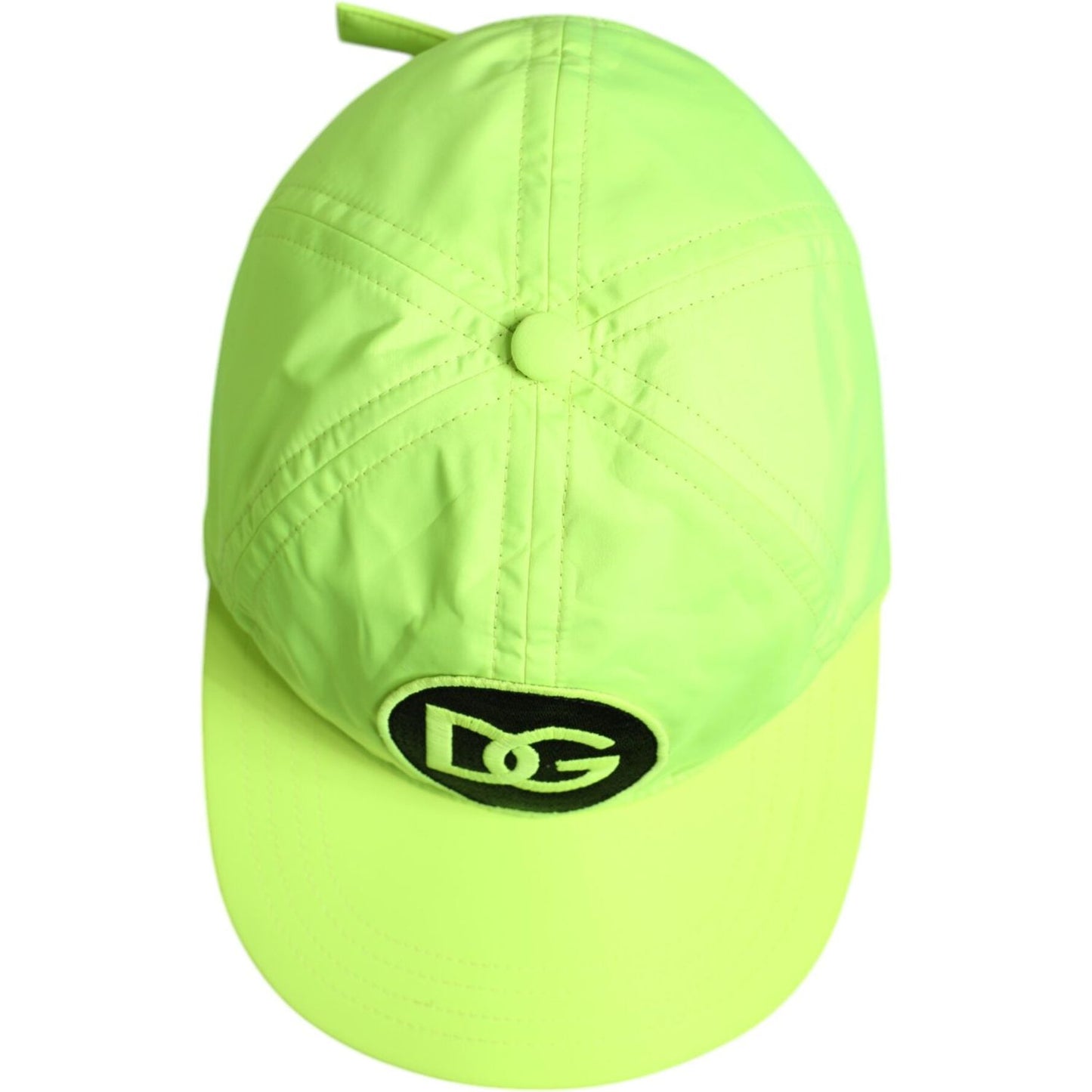 Dolce & Gabbana Yellow Green DG Logo 6 Panels Baseball Cap Dolce & Gabbana Light Goldenrod