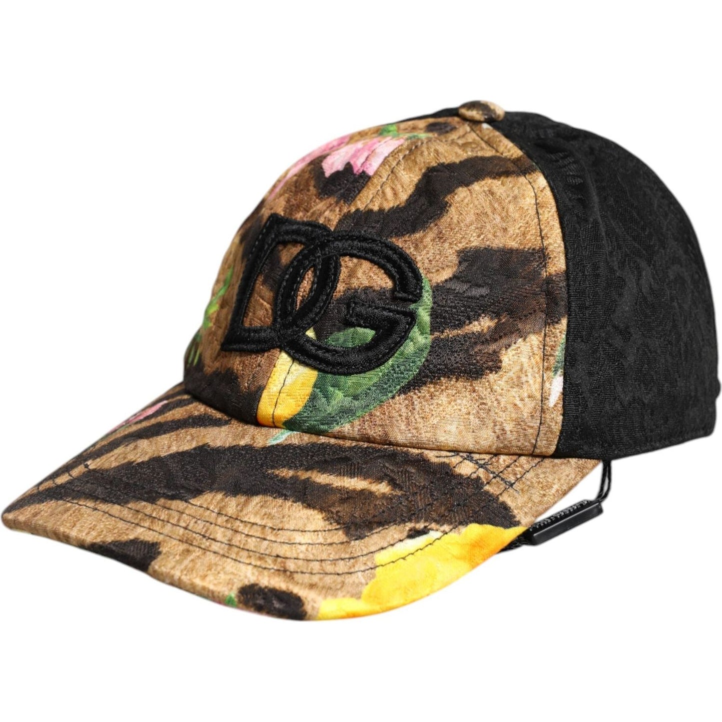 Dolce & Gabbana Multicolor DG Logo Patch 6 Panels Baseball Cap Dolce & Gabbana Tan