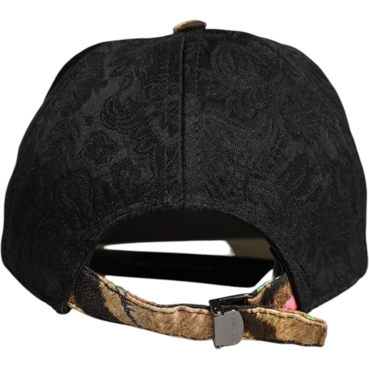 Dolce & Gabbana Multicolor DG Logo Patch 6 Panels Baseball Cap Dolce & Gabbana Black