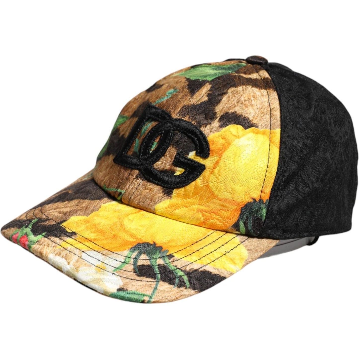 Dolce & Gabbana Multicolor DG Logo Patch 6 Panels Baseball Cap Dolce & Gabbana Black