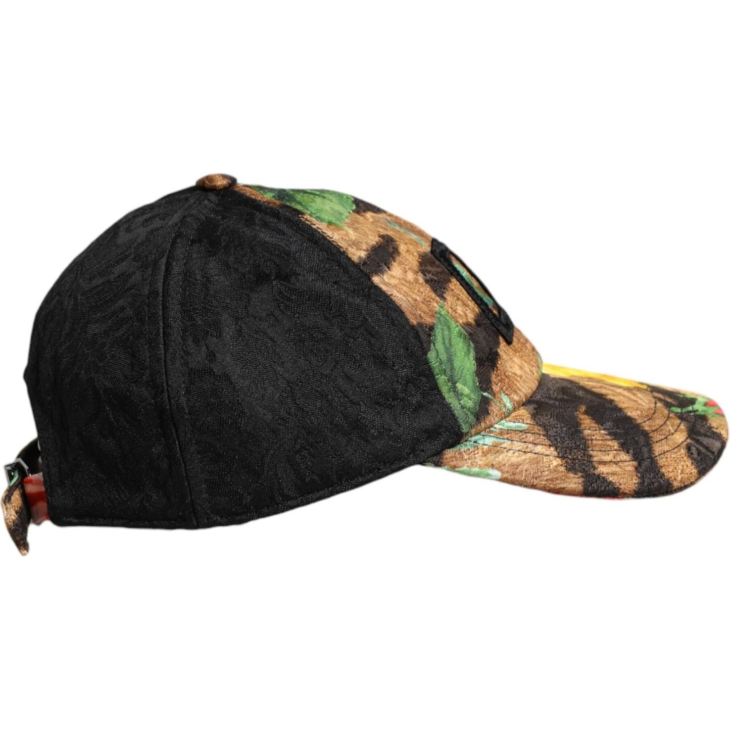 Dolce & Gabbana Multicolor DG Logo Patch 6 Panels Baseball Cap Dolce & Gabbana Black