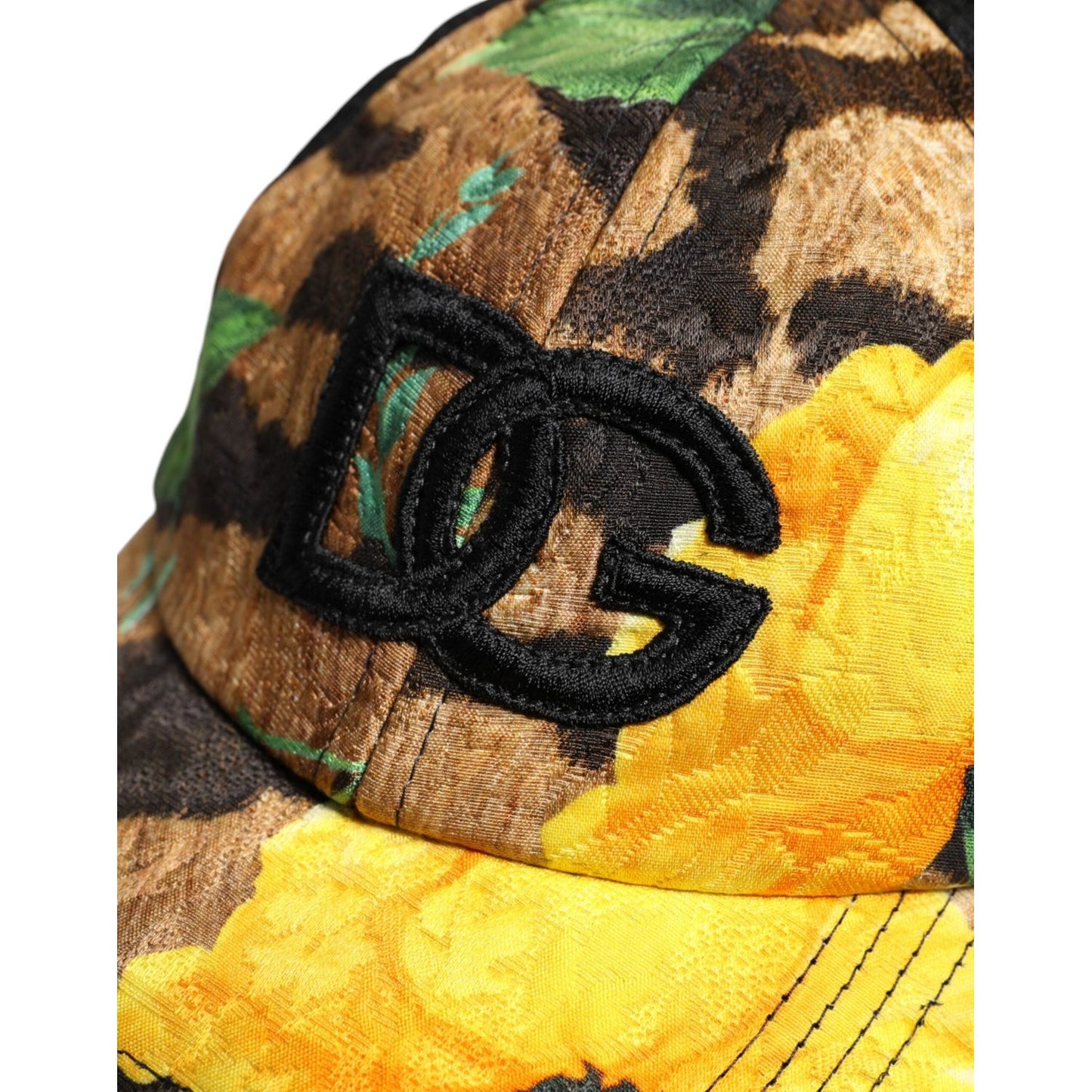 Dolce & Gabbana Multicolor DG Logo Patch 6 Panels Baseball Cap Dolce & Gabbana Sandy Brown