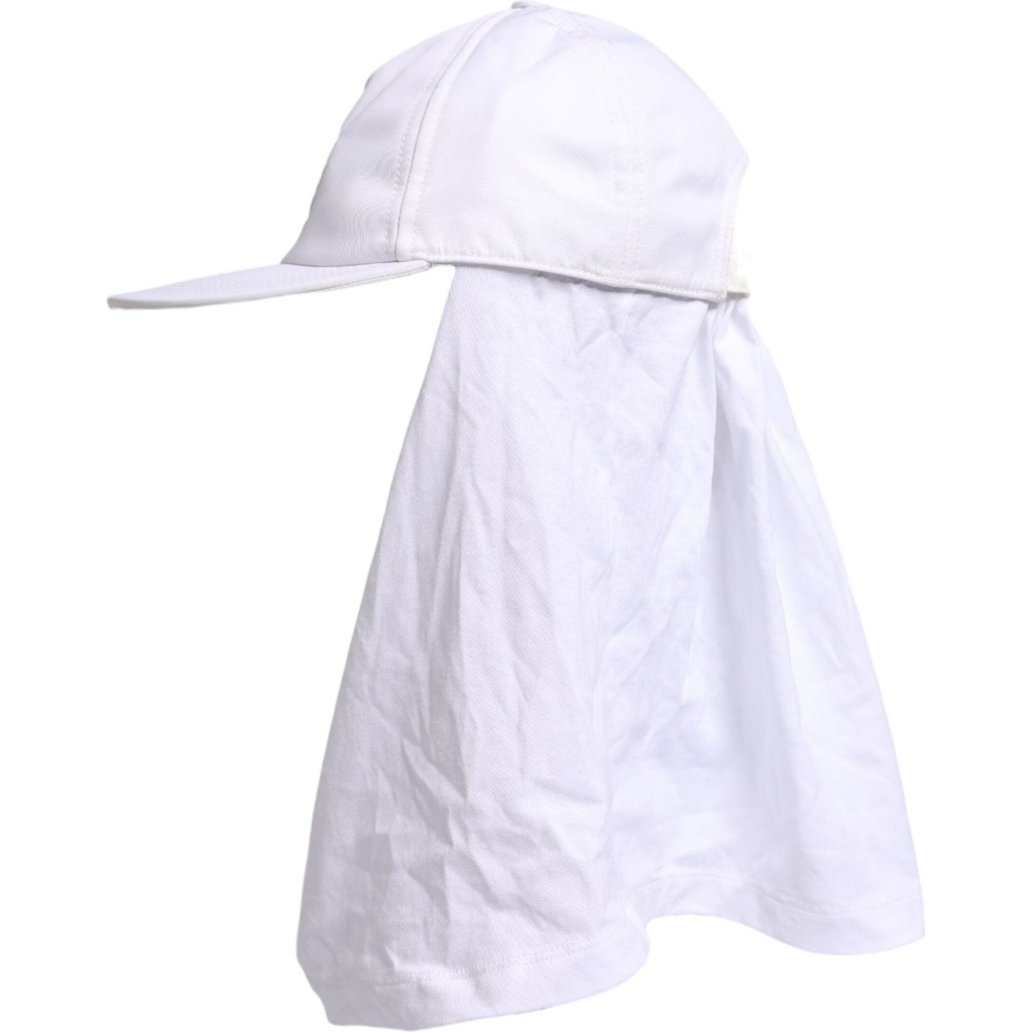Dolce & Gabbana White Cotton DG Logo Plaque Baseball Balaclava Cap Dolce & Gabbana Lavender