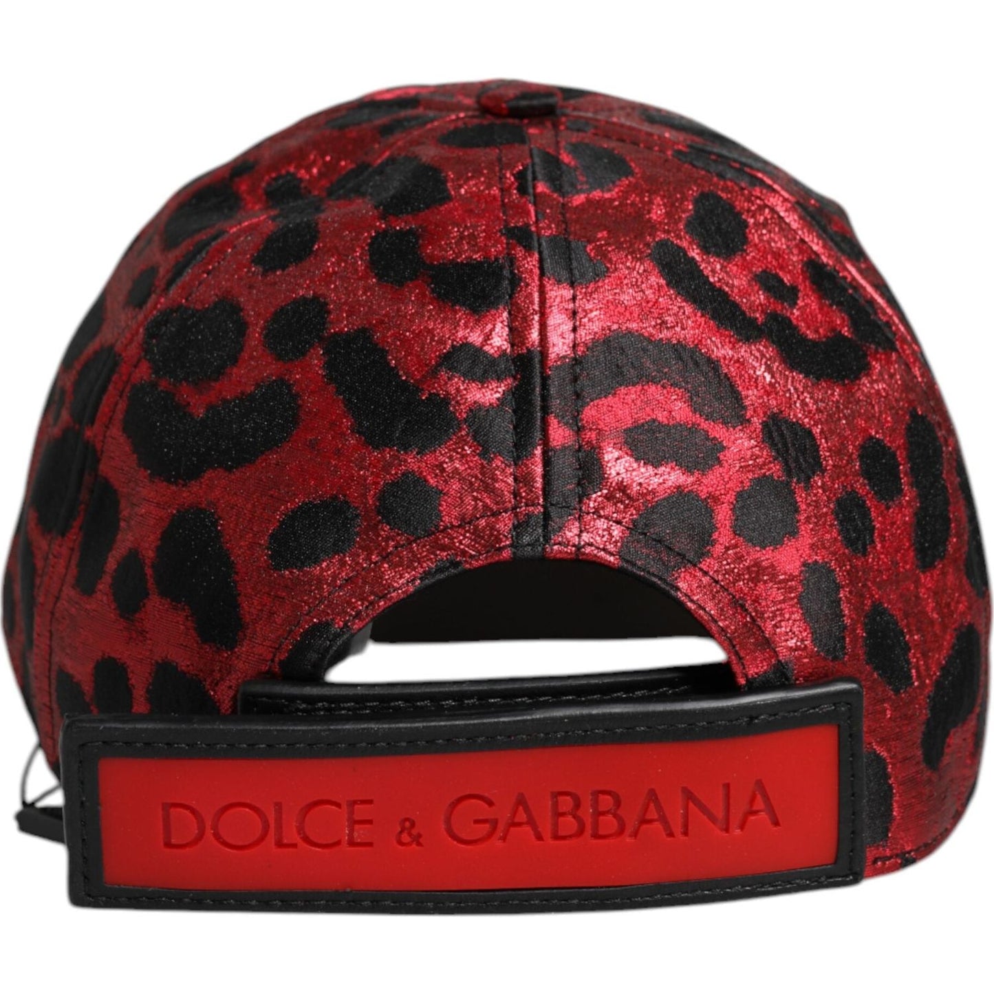 Dolce & Gabbana Red Leopard DG Logo 6 Panels Baseball Cap Dolce & Gabbana Dark Slate Gray