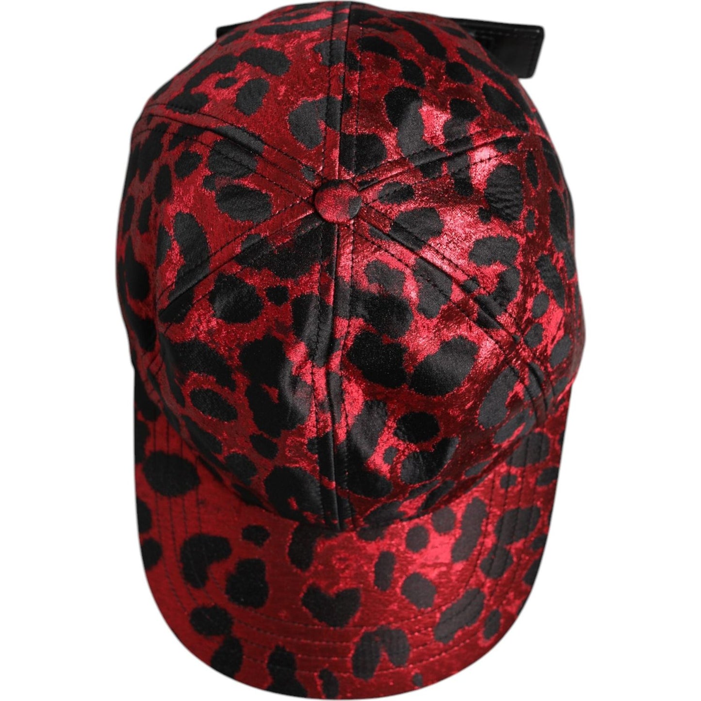 Dolce & Gabbana Red Leopard DG Logo 6 Panels Baseball Cap Dolce & Gabbana Black