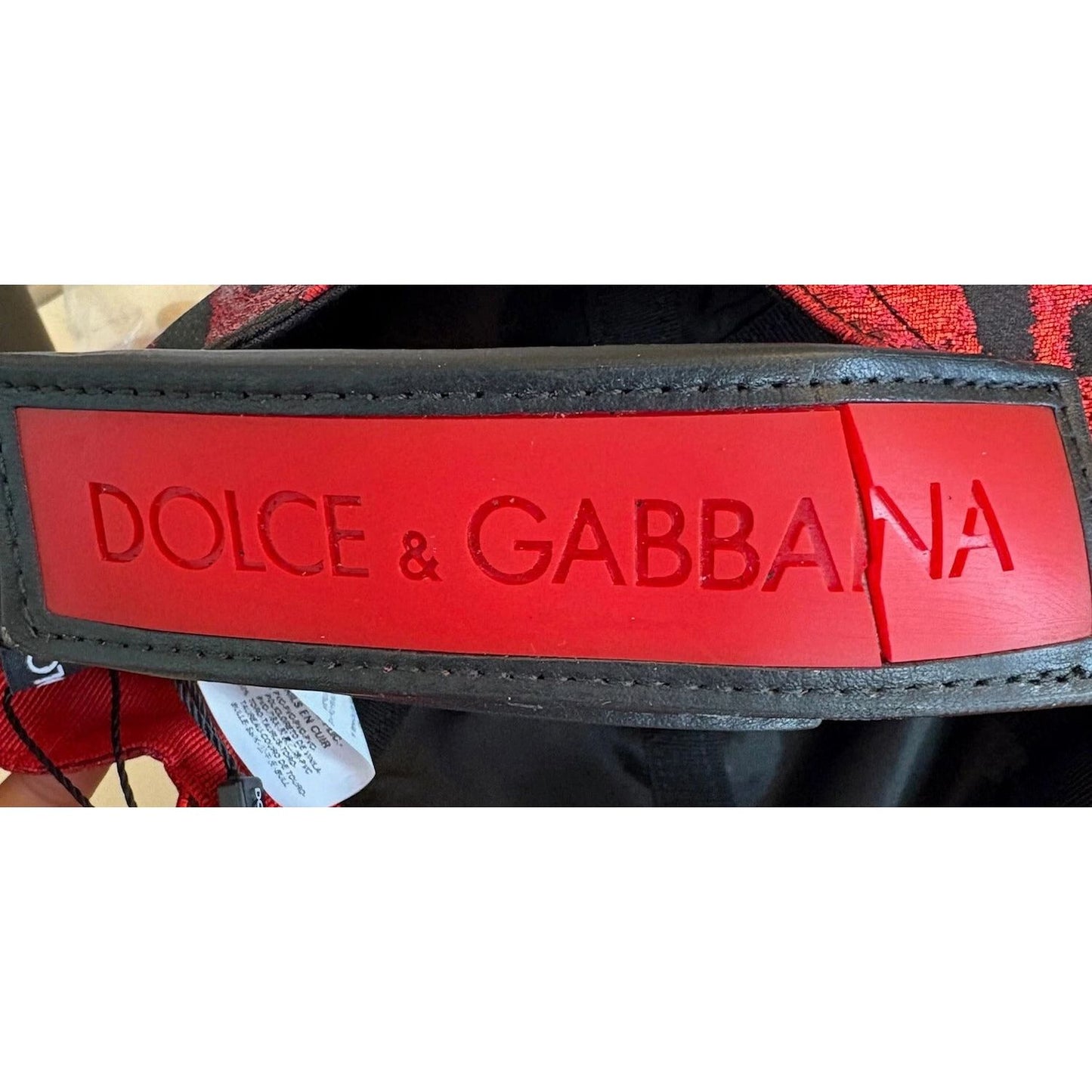 Dolce & Gabbana Red Leopard DG Logo 6 Panels Baseball Cap Dolce & Gabbana Dark Slate Gray