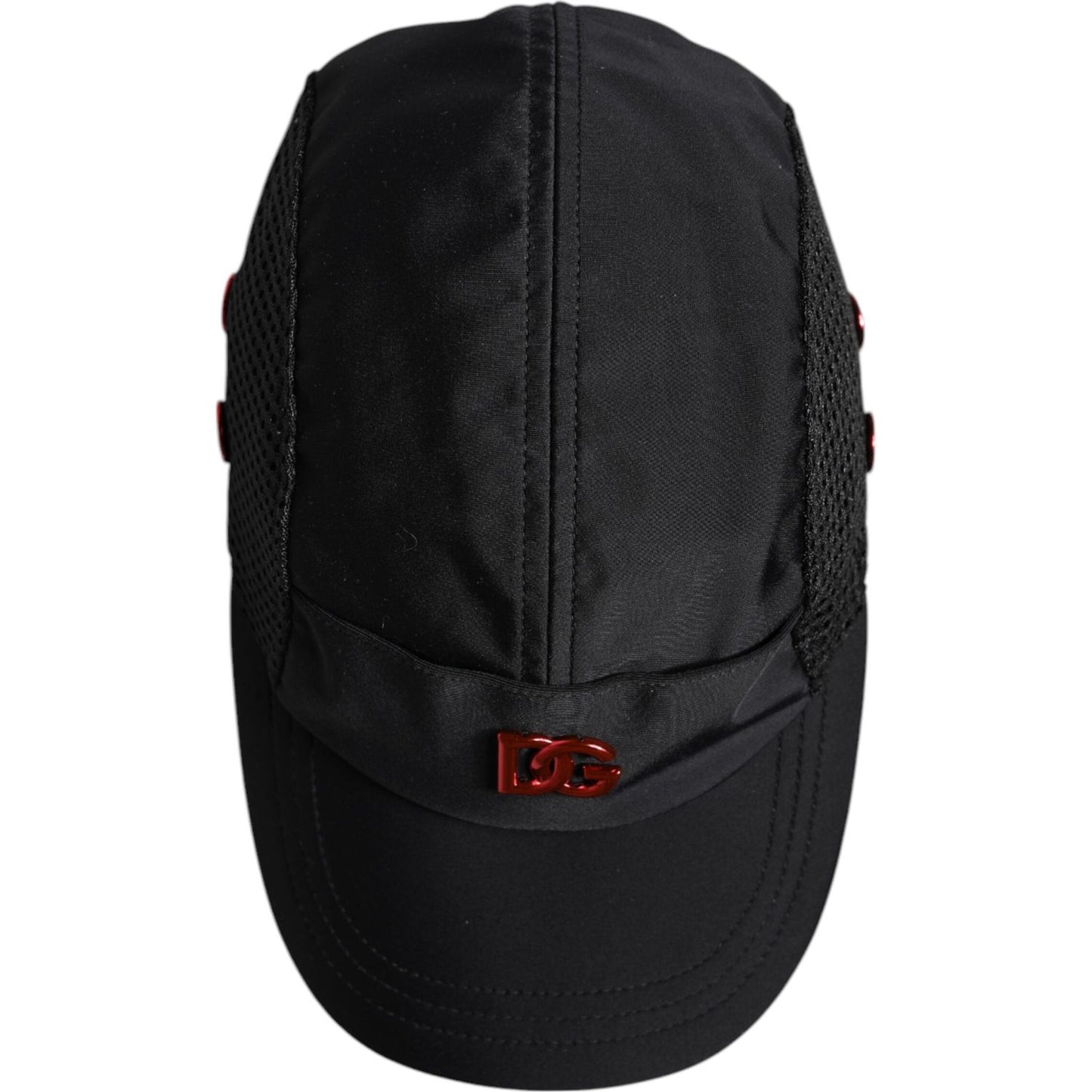 Dolce & Gabbana Black Nylon DG Logo 6 Panels Baseball Cap Dolce & Gabbana Black