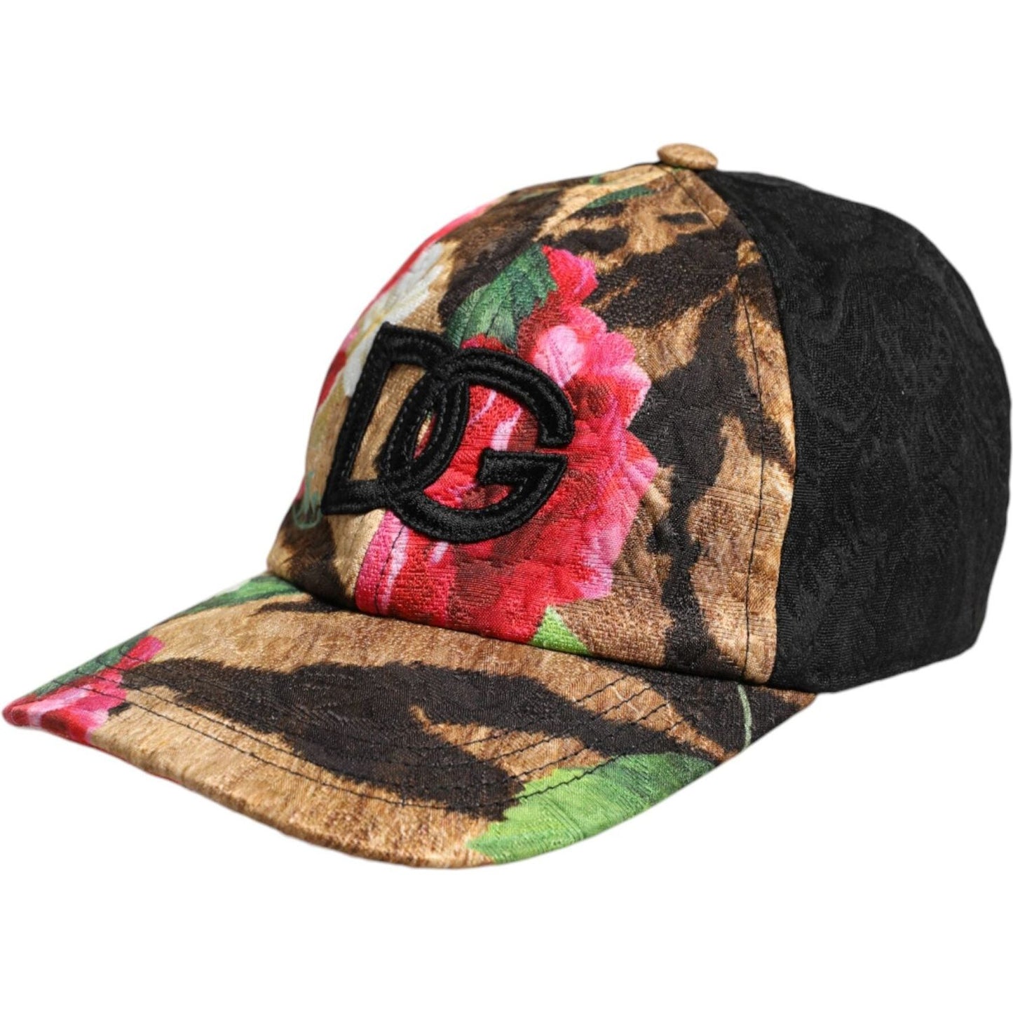 Dolce & Gabbana Multicolor DG Logo Patch 6 Panels Baseball Cap Dolce & Gabbana Dark Salmon