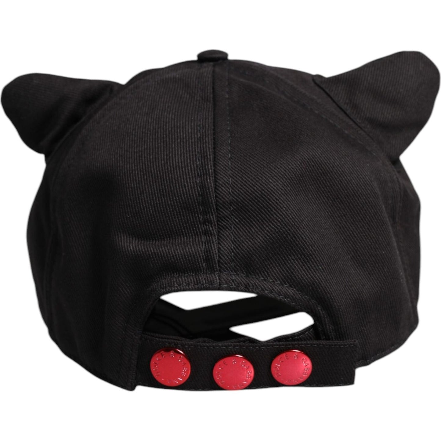 Dolce & Gabbana Black Cotton Logo Patch 6 Panels Baseball Cap Dolce & Gabbana Black