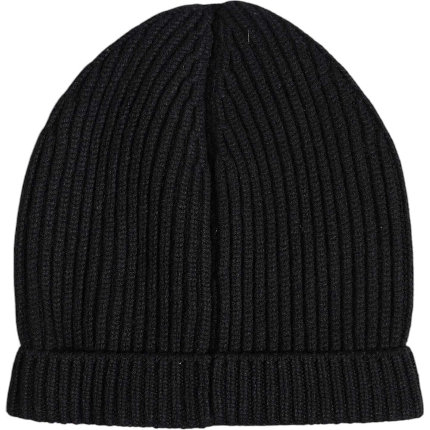Dolce & Gabbana Black Cashmere Knitted Winter Beanie Hat Dolce & Gabbana Black