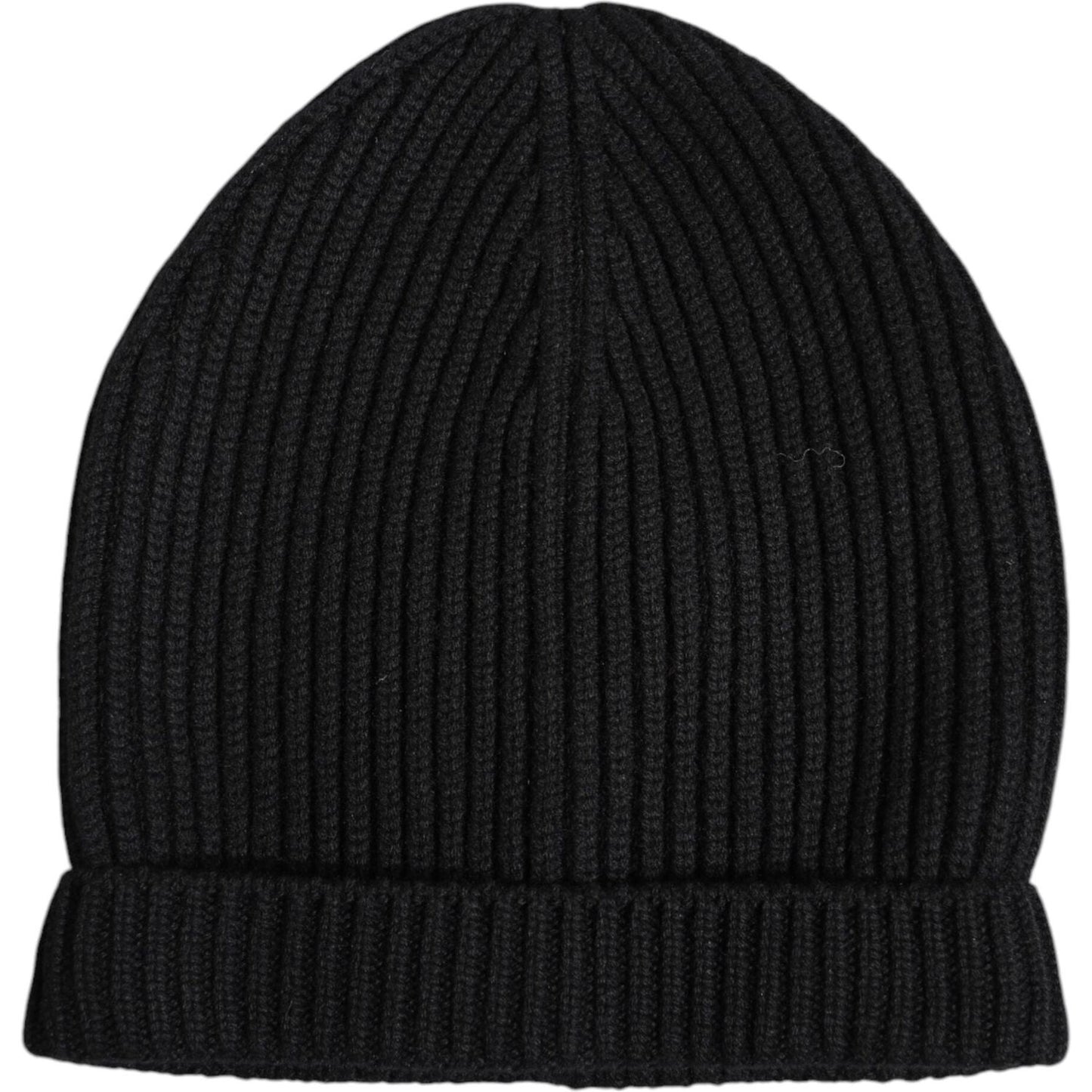 Dolce & Gabbana Black Cashmere Knitted Winter Beanie Hat Dolce & Gabbana Black