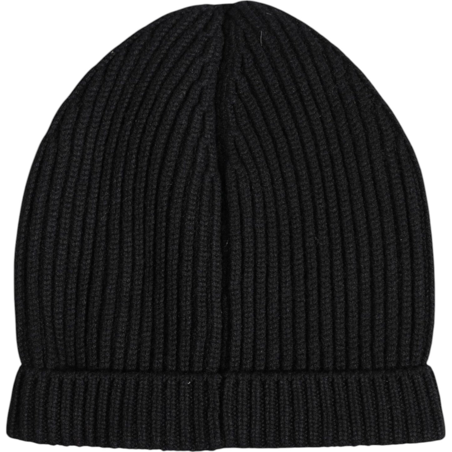 Dolce & Gabbana Black Cashmere Knitted Winter Beanie Hat Dolce & Gabbana Black