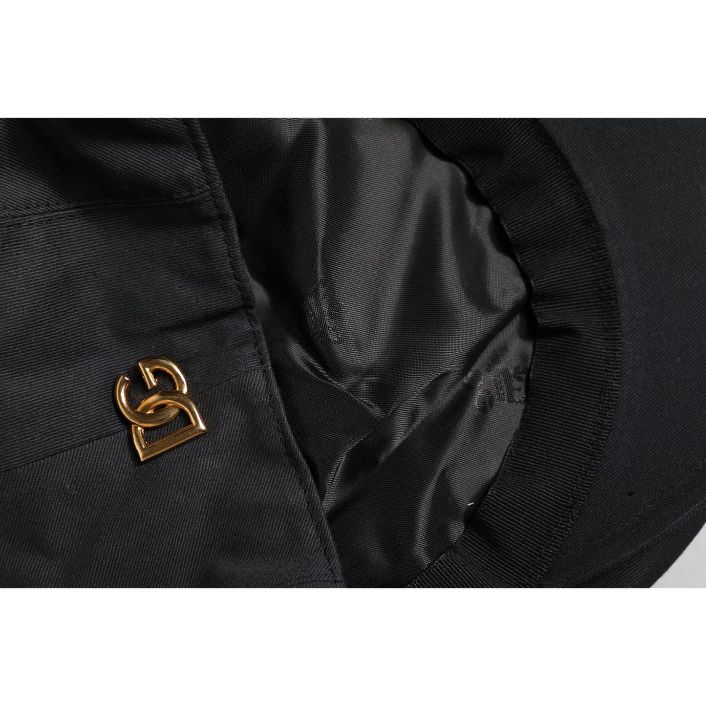 Dolce & Gabbana Black Cotton Newsboy Capello Cabbie Hat Dolce & Gabbana Black