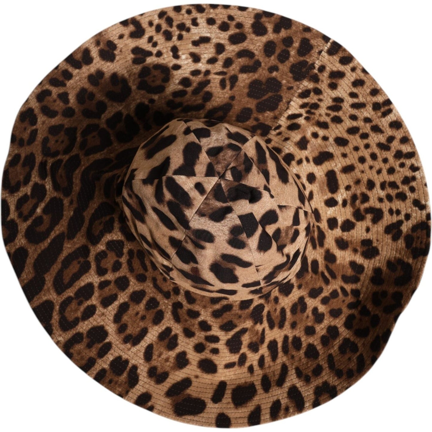 Dolce & Gabbana Brown Leopard Viscose Women Bucket Hat Dolce & Gabbana Black