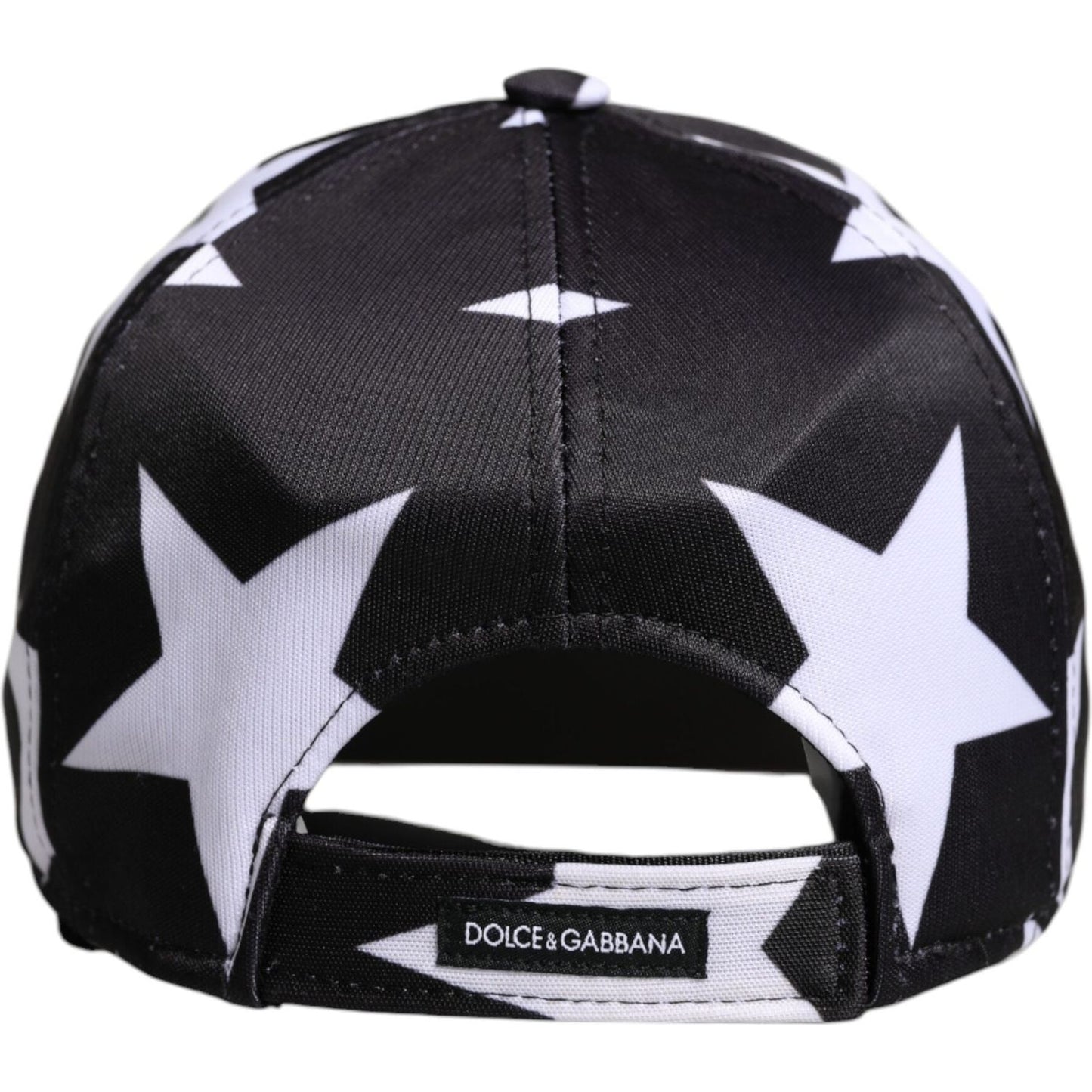 Dolce & Gabbana Black Star Print Polyester Baseball Cap Dolce & Gabbana Light Gray