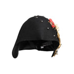Dolce & Gabbana Black Wool Multicolor Embellished Cloche Hat HAT9650