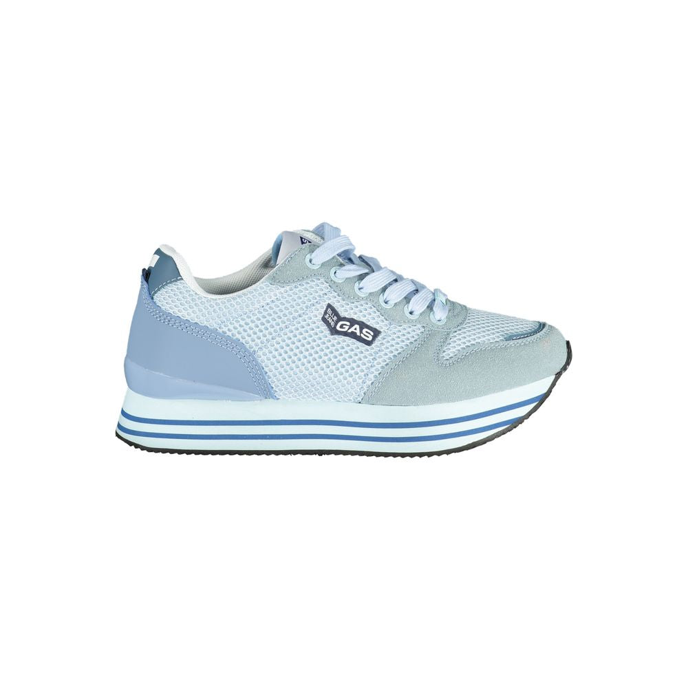Gas Light Blue Polyester Sneaker Gas Light Gray