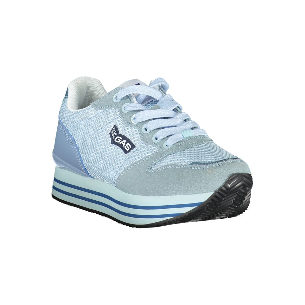 Gas Light Blue Polyester Sneaker Gas Light Steel Blue