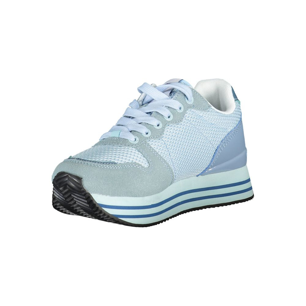 Gas Light Blue Polyester Sneaker Gas Light Steel Blue