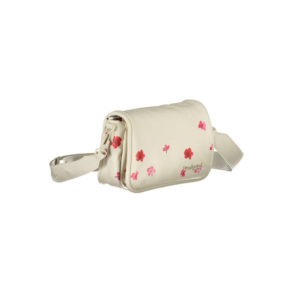 Desigual White Polyethylene Handbag Desigual Light Gray