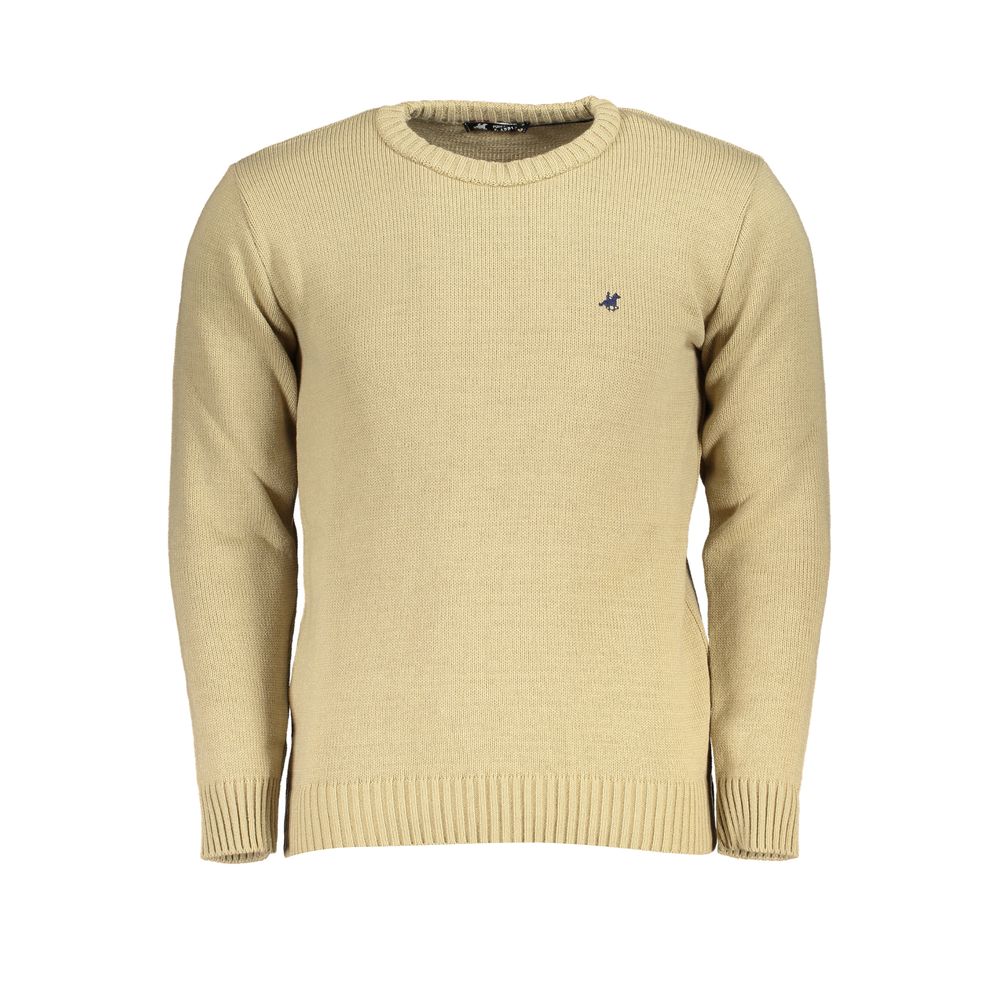 U.S. Grand Polo Beige Fabric Sweater U.S. Grand Polo Tan