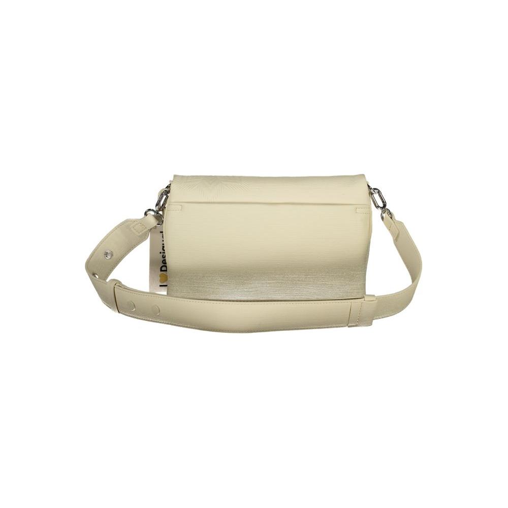 Desigual White Polyethylene Handbag Desigual Tan
